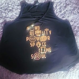 Torrid Marvel Black and Gold Tank